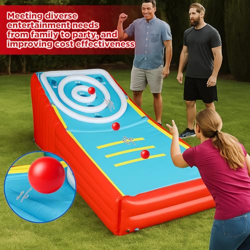 Image of Jenaai 6 Pack Arcade Ball Roll and Score Replacement Balls 2.48 Inch for Family Recreation Rooms, Ladder Toss, Outdoor Yard Replacement Balls for Arcade Ball Toss, Home Recreation Game