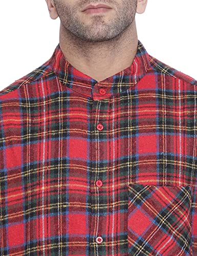 Image of oxolloxo Slassic Black Brush Check Men Shirt
