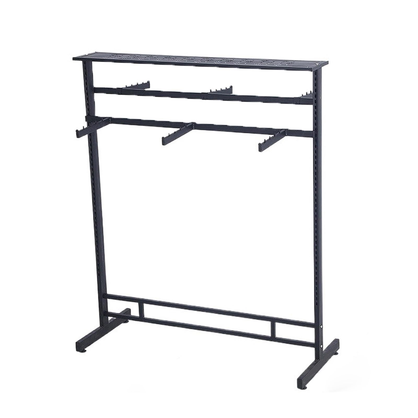 LJHFG63KUYT Clothes Rack Double Sided Display Rack Landing on Nakajima, Clothing Store Hanging Clothes, Shelf Display Stand(Black)