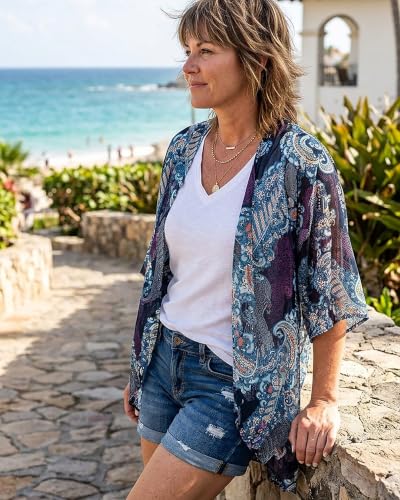 Image of Swimsuit Coverups for Women Sarong Beach Bikini Wrap Sheer Short Skirt Chiffon Scarf for Swimwear