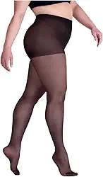 Meia Calça Fio 20 Preto Plus Size PRETO-00XG