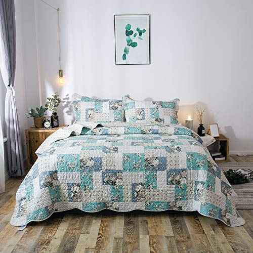 image for Kasentex Country-Chic Printed Pre-Washed Quilt Set - Microfiber Fabric