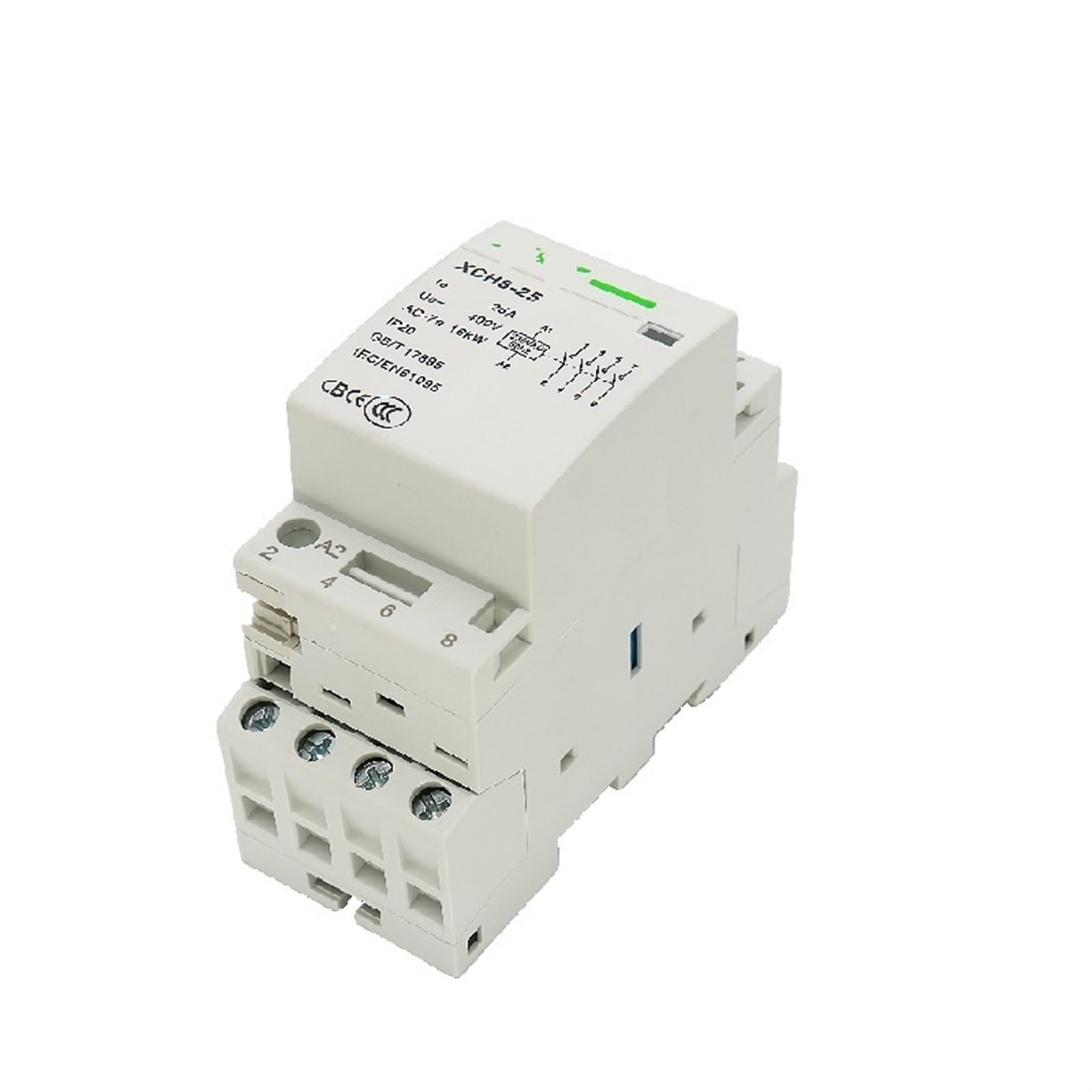 LAHTI 1PCS 4P 16A/20A/25A su Guida DIN for Uso Domestico AC Modulare Contattore Interruttore di Controllo 220V/230V 50/60HZ 3NO 1NC 4NO 4NC 2NO 2NC (Color : 20A 3NO 1NC)