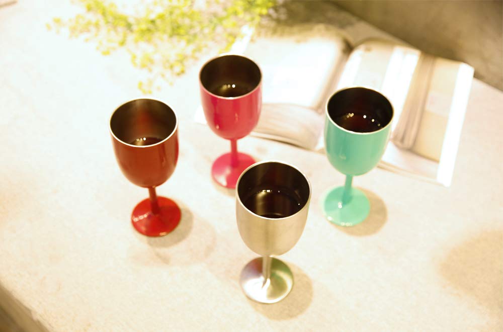 AMZUShome Stainless Steel Wine Glasses Cups.Double Walled Vacuum Insulated Wine Tumbler With Lid and Straw.Friendship,Christmas,Birthday Gifts for Women Men Friends Dad Mom(10oz Rose Gold)