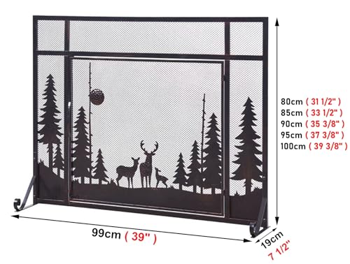 Pantalla para chimenea decorativa negra y fire guard para estufa 5
