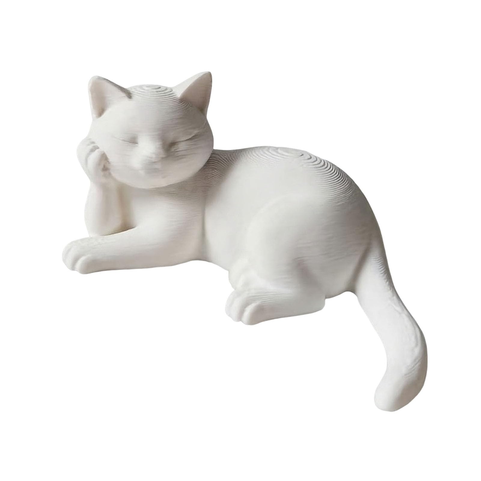 Glifora 3D Printed Cat Statue - Small Holding Face Cat Figurine, Cute Animal Sculpture for Office Desk Decor, Gifts for Cat Lovers