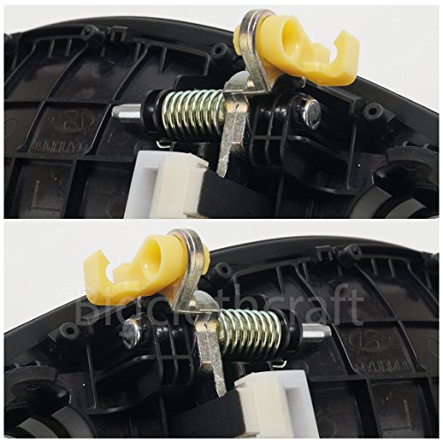 Genuine Outside Chrome Door Handle Catch (unpainted) LH & RH Set For 2003-2008 Hyundai Tiburon Coupe (826502C000 & 826602C000) Left (Driver) & Right (Passenger) side