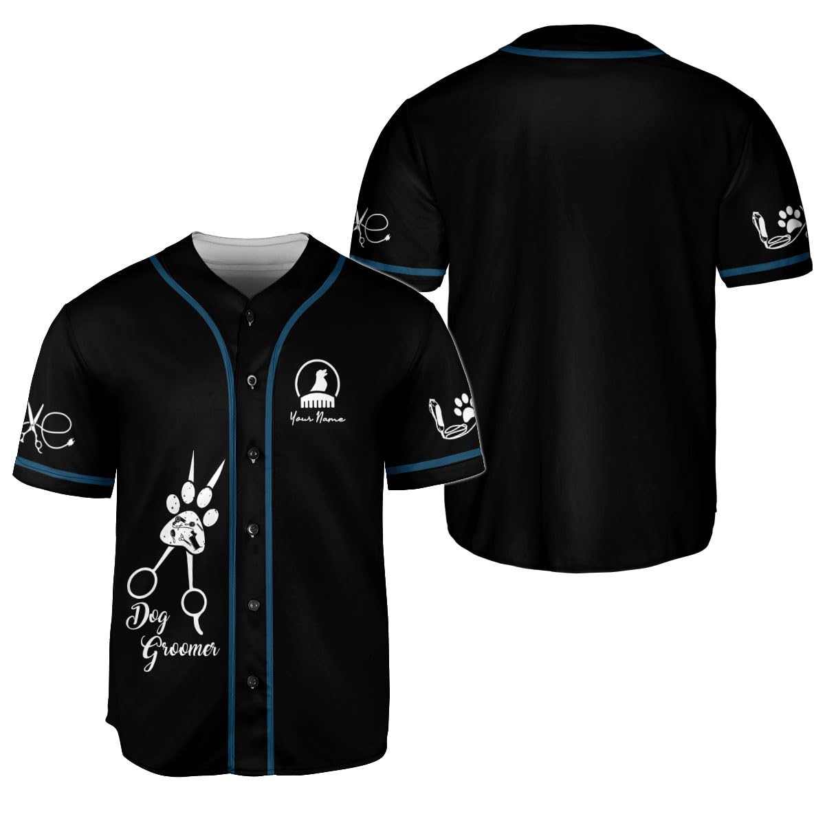 Custom Pet Grooming 3D Jersey for Men Women Lightweight Hair Repellent Shirt Personalized Dog Cat Groomer Shirts for Pet Shop BJ341