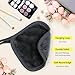 HOMEXCEL Makeup Remover Cloth 12 Count (Pack of 1), Reusable Makeup Remover Pads, Washable Ultra Soft Facial Cleansing Cloths For All Skin Types, 5 X 5 In, Black