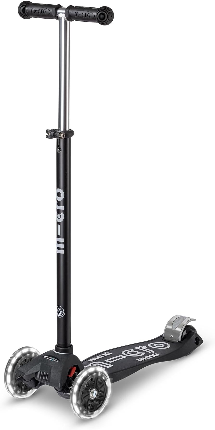 Scooters | Maxi Micro LED Deluxe Children's Scooter | Big Wheels | Handlebar Adjustable | 5-12yrs | Boys & Girls