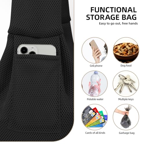 Image of Dog and Cats Carrier Sling, Breathable Puppy Small Pet Carrier with Pocke