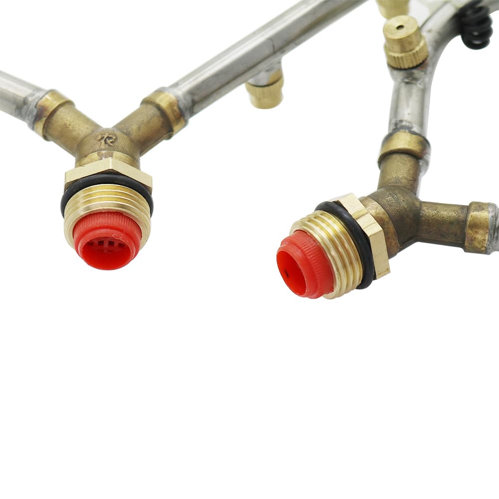 Connecteur d'arrosage Femelle 1/4" et mâle 1/2" réglable M14 x 1,5 mm, buse d'atomisation annulaire, pulvérisateur d'irrigation de Jardin, arroseur Refroidissement(10 Nozzle)
