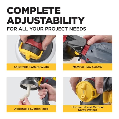 Image of Wagner 2476838 FLEXiO 1500 Handheld HVLP Paint Sprayer, Sprays Unthinned Latex, Includes iSpray Nozzle, Complete Adjustability for All Needs, Lightweight Design
