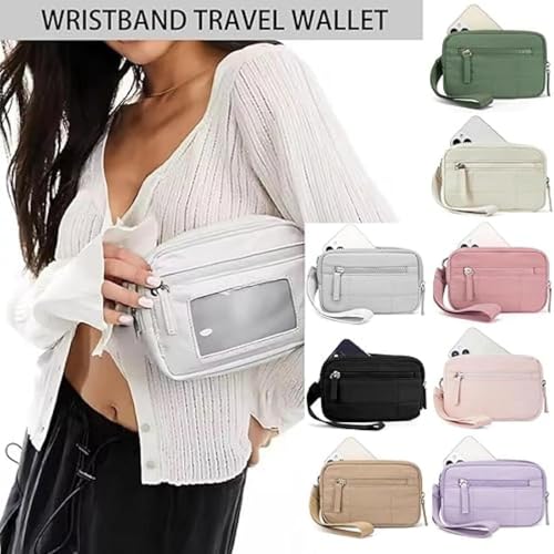 Puffer Wristlet Wallet Fits Phone, Wristlet Wallets for Women,Purse Nylon Quilted Phone Bag For Business Trip2
