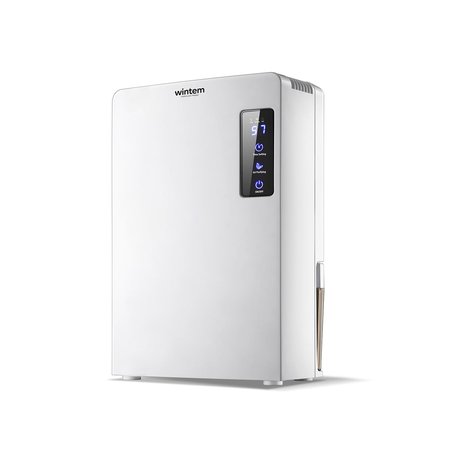 Avilia Deumidificatore Silenzioso e Compatto - Previene Muffa e Umidità - Assorbe Fino a 650ml di Umidità con Serbatoio di 2,2L - Sistema di Autospegnimento - Display LED Touch - 14x24x36cm
