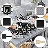 UISEBRT Raclette Grill per 12 persone, macchina da raclette 3 in 1 con padella, set per fonduta, pietra calda, 12 padelle e 12 spatole per legno, piastra per raclette antiaderente, 1650 W