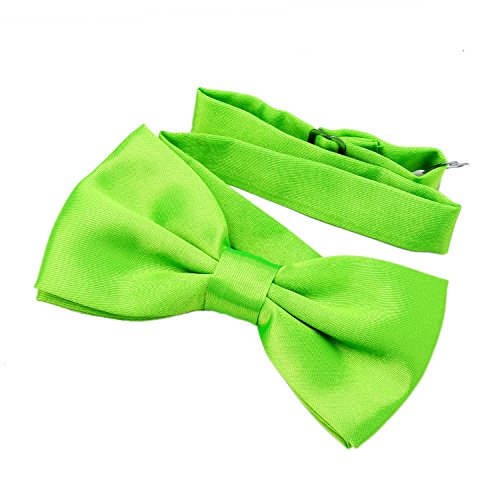 DonDon Nœud papillon avec crochet verte fluo- déjà lié et réglable