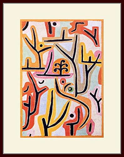 絵画アート。デッサン。額付き Amazon.co.jp: クレー・「ルツェルン近郊の公園」 プリキャンバス複製
