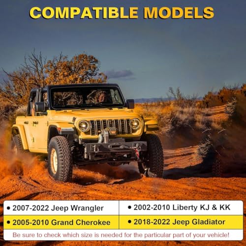 Image of moveland Fender Flare Clips for Jeep Wrangler 2007-2022 JK JL,150PCS