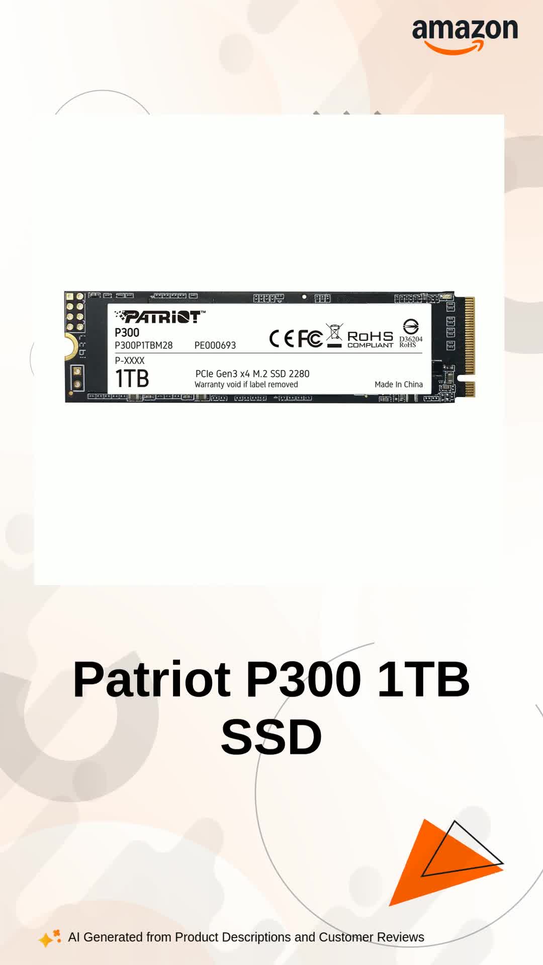 Patriot Memory P300 1TB M.2 SSD