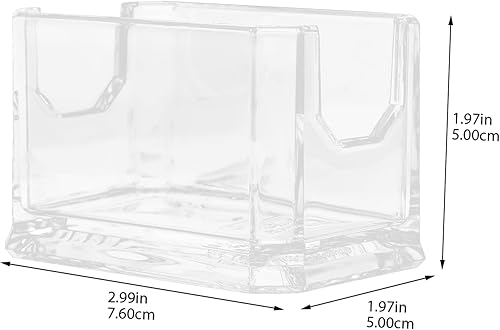 Miniatura 3 de Housoutil Caja de bolsa de azúcar de escritorio Organizador de bolsa de té acrílico para oficina, cocina o almacenamiento de escritorio
