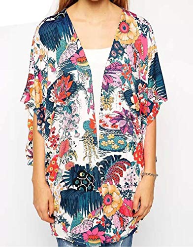Image of CASURESS Women's Cardigan-Sheer Kimono Loose Summer Floral Print Cover Ups