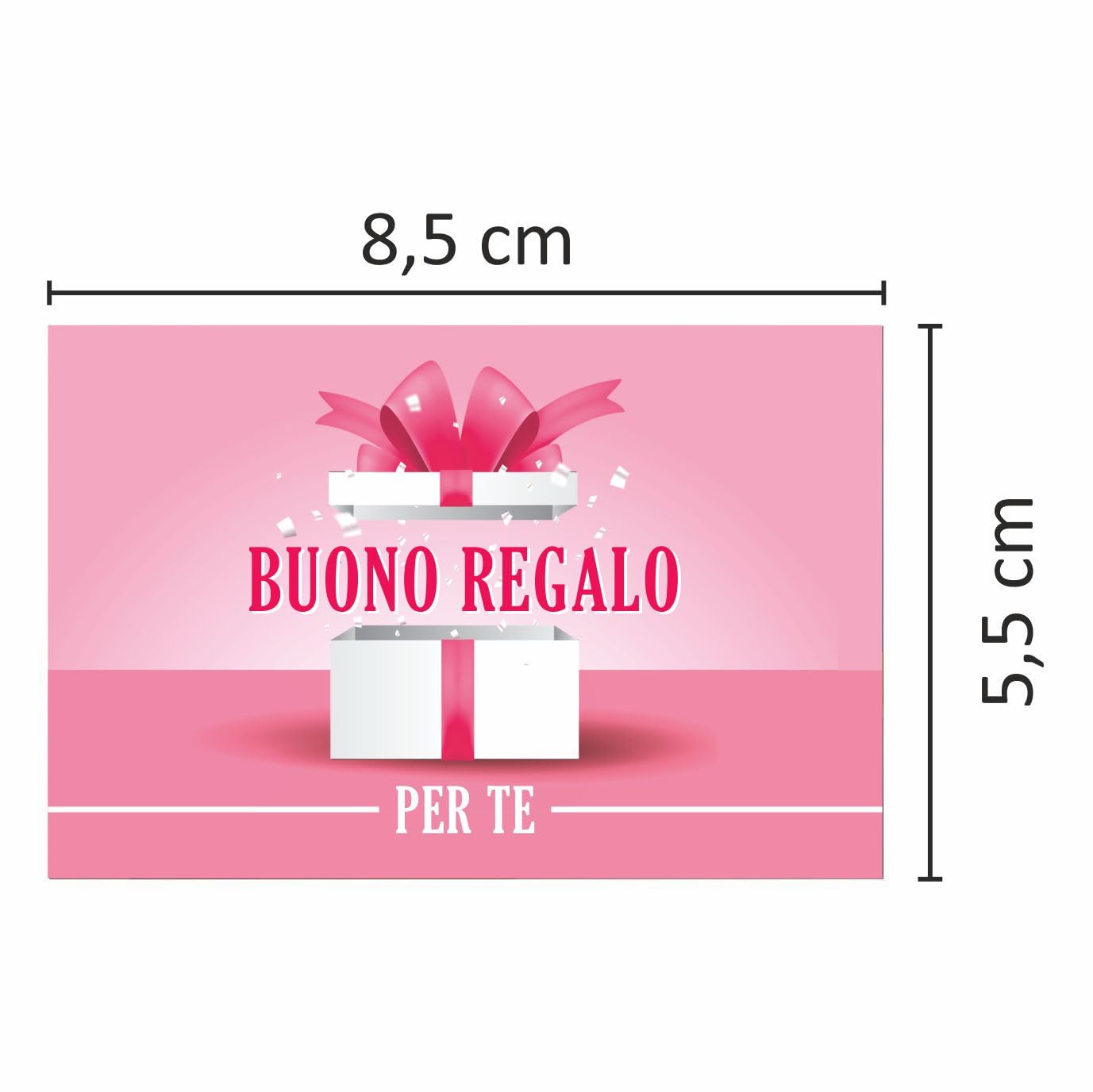 GHIBLI 50 Buoni Regalo 8,5x5,5 cm - Biglietti Eleganti in Cartoncino da Compilare per Omaggi, Gift Card Offerte Negozi Estetista Parrucchiera, Voucher Sconto Clienti, Coupon Regali Aziende