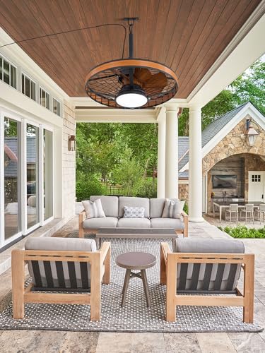 LEDIARY Outdoor Ceiling Fans with Lights, IP65 Waterproof Gazebo Fan with Hanging Hook,6 Speeds, 3CCT, 20 Inch Wet Rated Plug in Ceiling Fan for Patios,Porch, Pergola,Canopy - Image 8