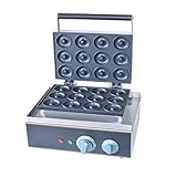 Puissance : 1500 W Commercial l\'utilisation à domicile 12pces antiadhésif électrique Donut Donut Baker gaufrier machine de fer (220 V)