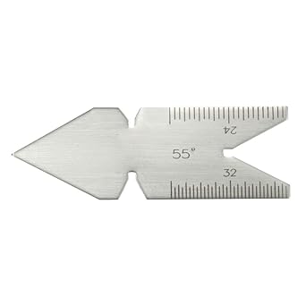 JAIBROS Center Gauge 55 degree Center Gauges Inch/Metric with 14ths, and 20ths Thread Checking Scales steel color PACK OF 2