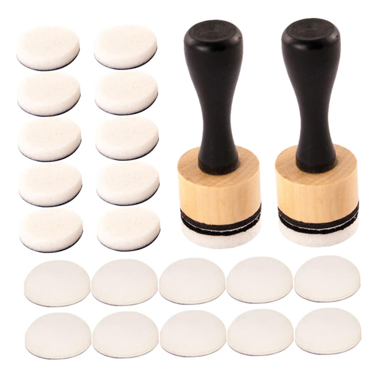 Operitacx 4 Set Di Pennelli In Spugna Timbri In Schiuma Per Pittura Spugne Per La Pulizia Spugne Per Il Trucco Rotonde Per Il Viso Per L'Artigianato Bastoncini Di