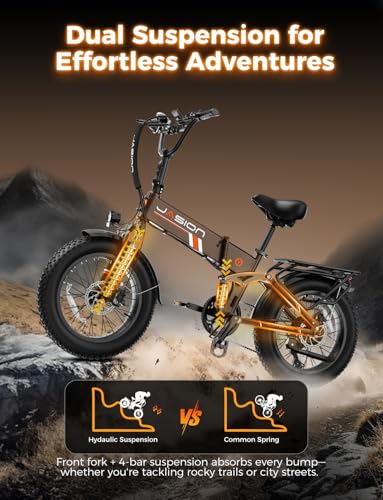 Image of Jasion X Hunter /PRO Electric Bike for Adults,1800W /1400W Peak 20''Fat Tire Foldable Ebike,Folding E Bike Up to 80 /70 Miles Range,720 /624WH Removable Battery,30 MPH E Bike,Certified by UL2849