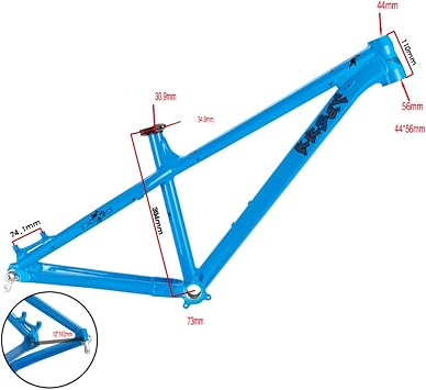 27.5er 29er Hardtail Mountain Bike Frame15.5'' Aluminum Alloy Frame Thru Axle 142x12mm 2 Sizes Bike for Men Women