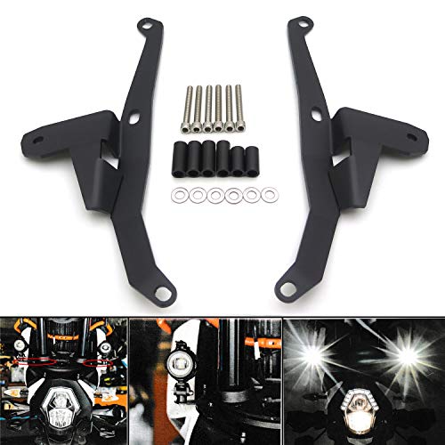 HTTMT- Black Extension Spotlight Mount Bracket Compatible with 1090 1290 Adventure 2013-2019 [P/N: GZSP-K1-015]
