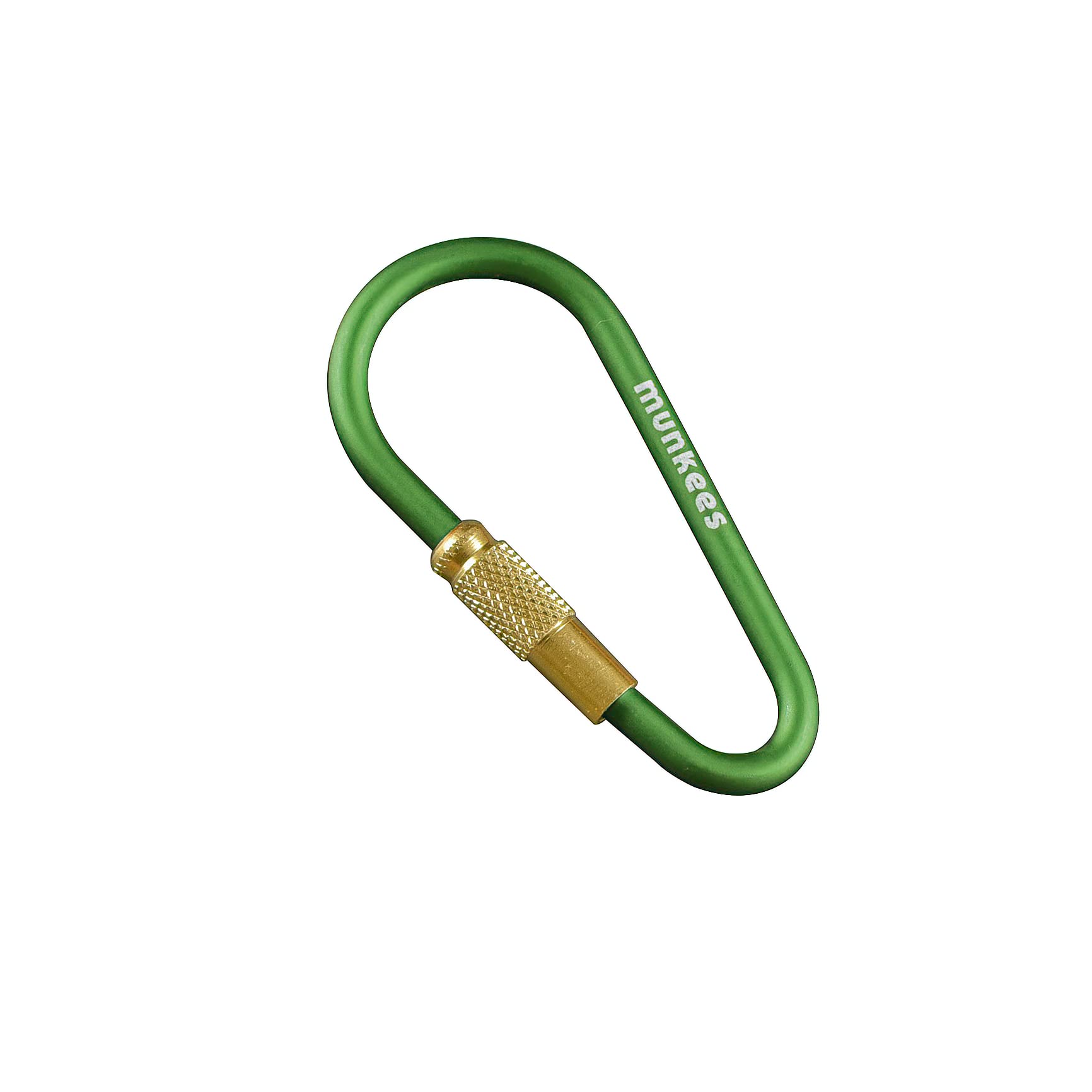 munkees® Mini Link karabińczyk 2 szt. zielony – zakrętka, 48 mm