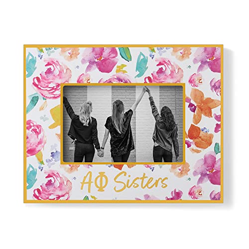 Sorority Shop Alpha Phi Sister Picture Frames with Cute Floral Design, for 4