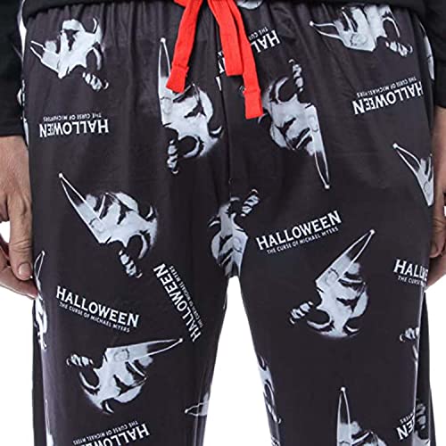 Halloween Michael Myers Men's Horror Film Allover Pattern Adult Lounge Sleep Pajama Pants4