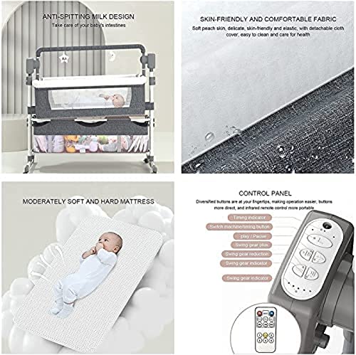 Balanços Para Bebês Com Música, Berço Elétrico Para Bebês Ao Lado Da Cama, Berço Com Cronômetro, Ber