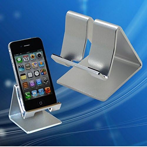 Universal Desk Stand Holder for Iphone 4 4s 5c 5s 6 Plus Ipad 2 3 4 Air Mini Samsung Htc Tablet Smartphone (Silver)