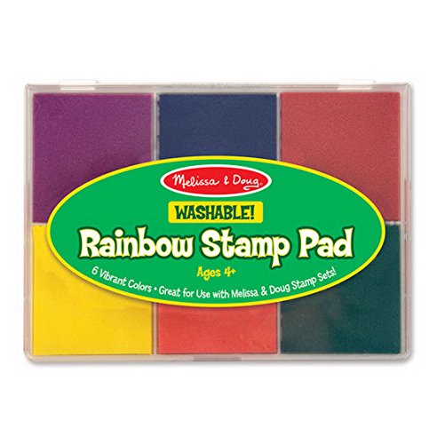 Melissa & Doug - Tampón de los colores del arco iris, 14 x 17 cm, multicolor