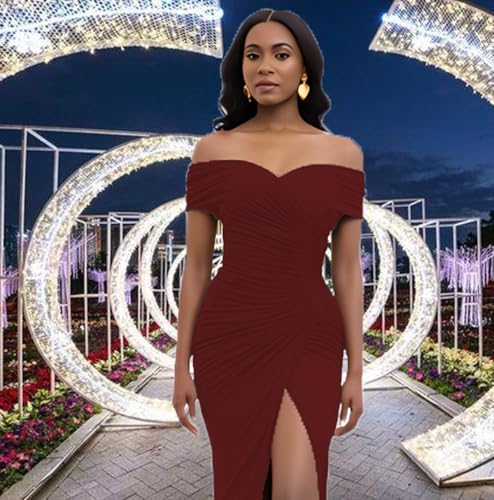 Image of LightlyKiss Women's Bodycon Wedding Guest Dress Formal Cocktail Party Evening Gown