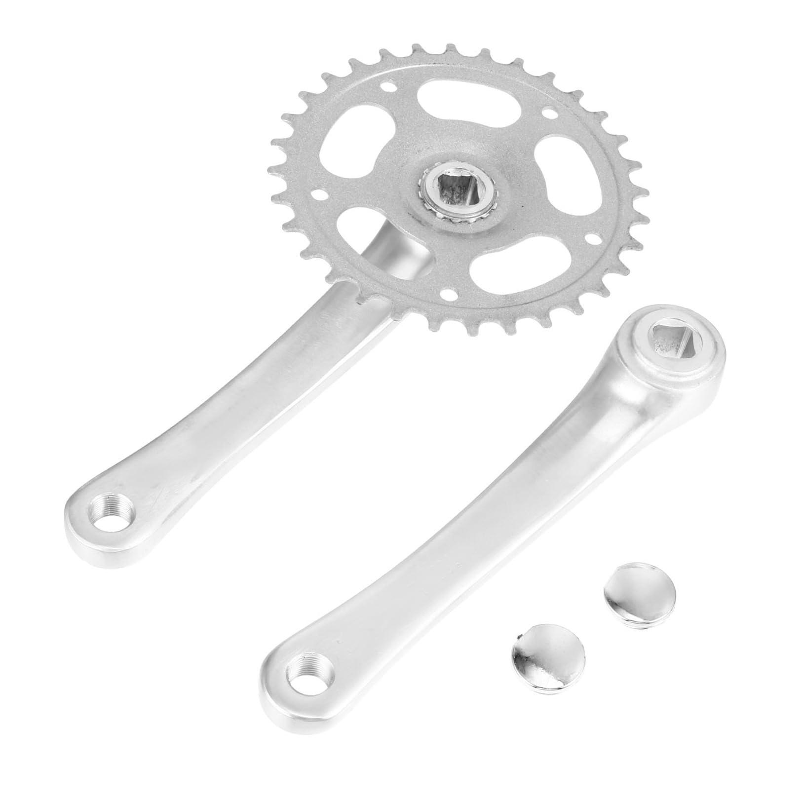 Sosoport Platos y bielas de Bicicleta Rueda de Cadena Simple con manivela Accesorios de Ciclismo Mountain Bike Bicicleta btt plomos Engranaje de Rueda Dentada de Aluminio