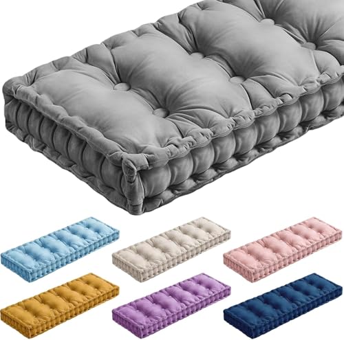 Coussin De Banc Personnalisable pour Intérieur Et Extérieur, Matelas D'Assise Et De Dossier Rembourré en Velours Doux, Coussin De Banquette Canapé - pour...