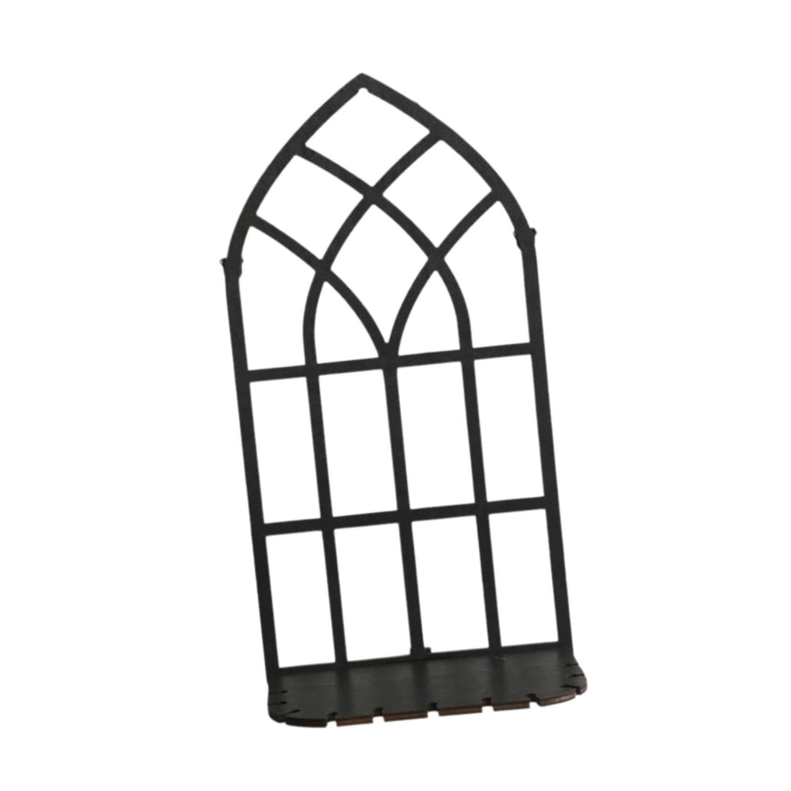 TWISAXC Delicate Hollowed Window Shaped Candle Sconce Premium Wall Shelf Vintage Wall Display Shelf Storage Rack Bathroom, Style B