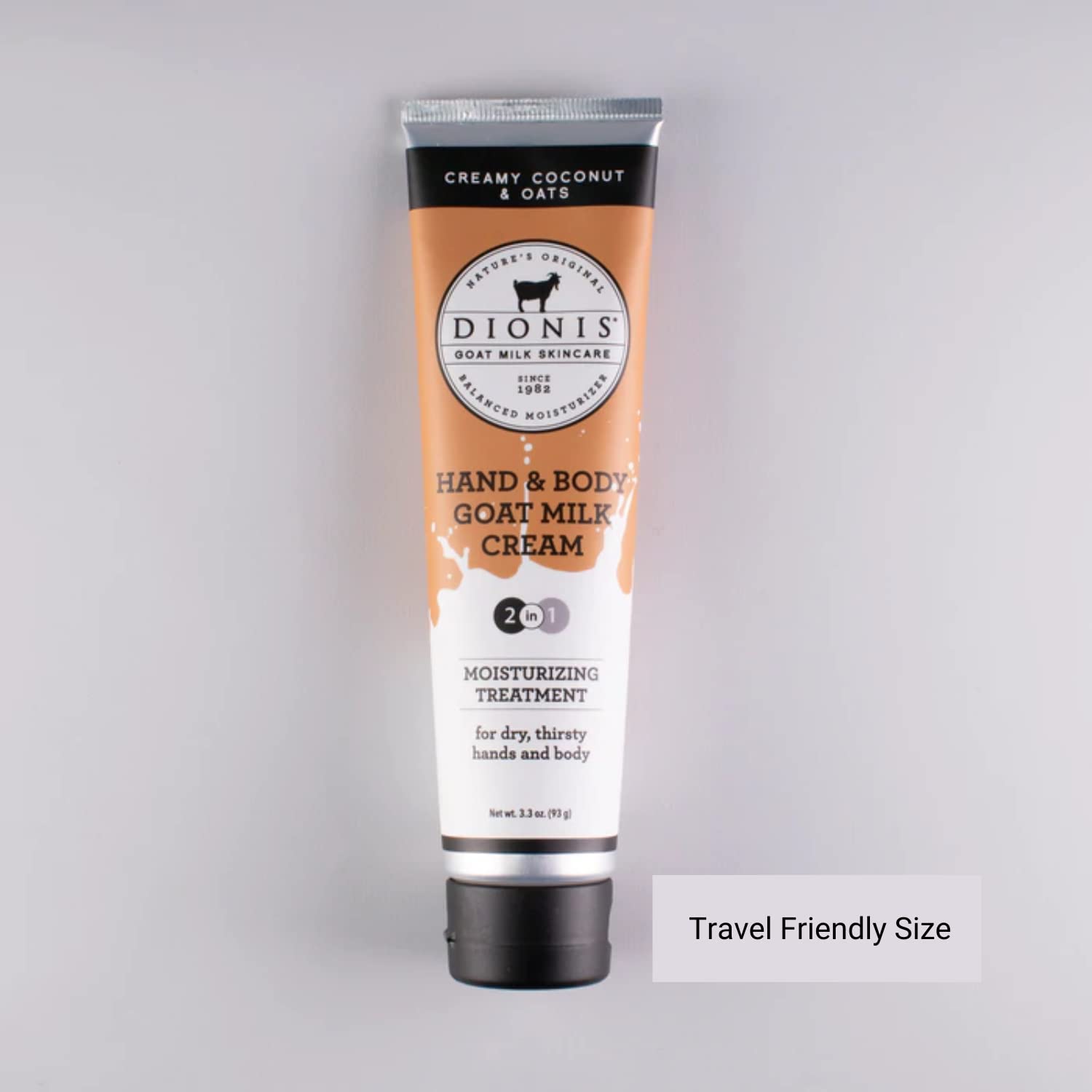 Dionis Creamy Coconut & Oats Lotion (8.5 oz), Hand and Body Cream (3.3 oz) Bundle