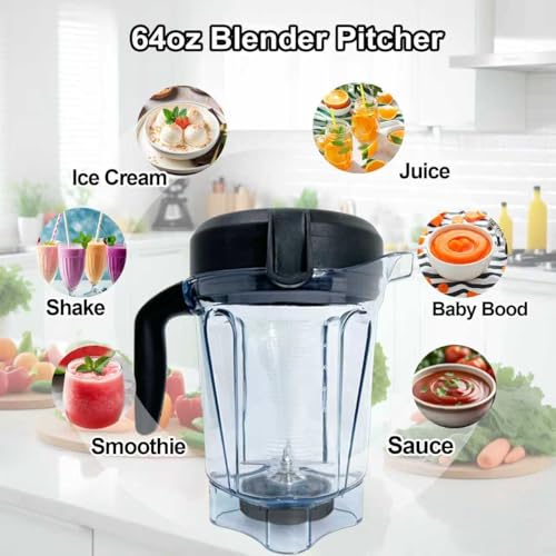 Recipiente de licuadora 64oz bajo perfil compatible Vitamix miniatura 6