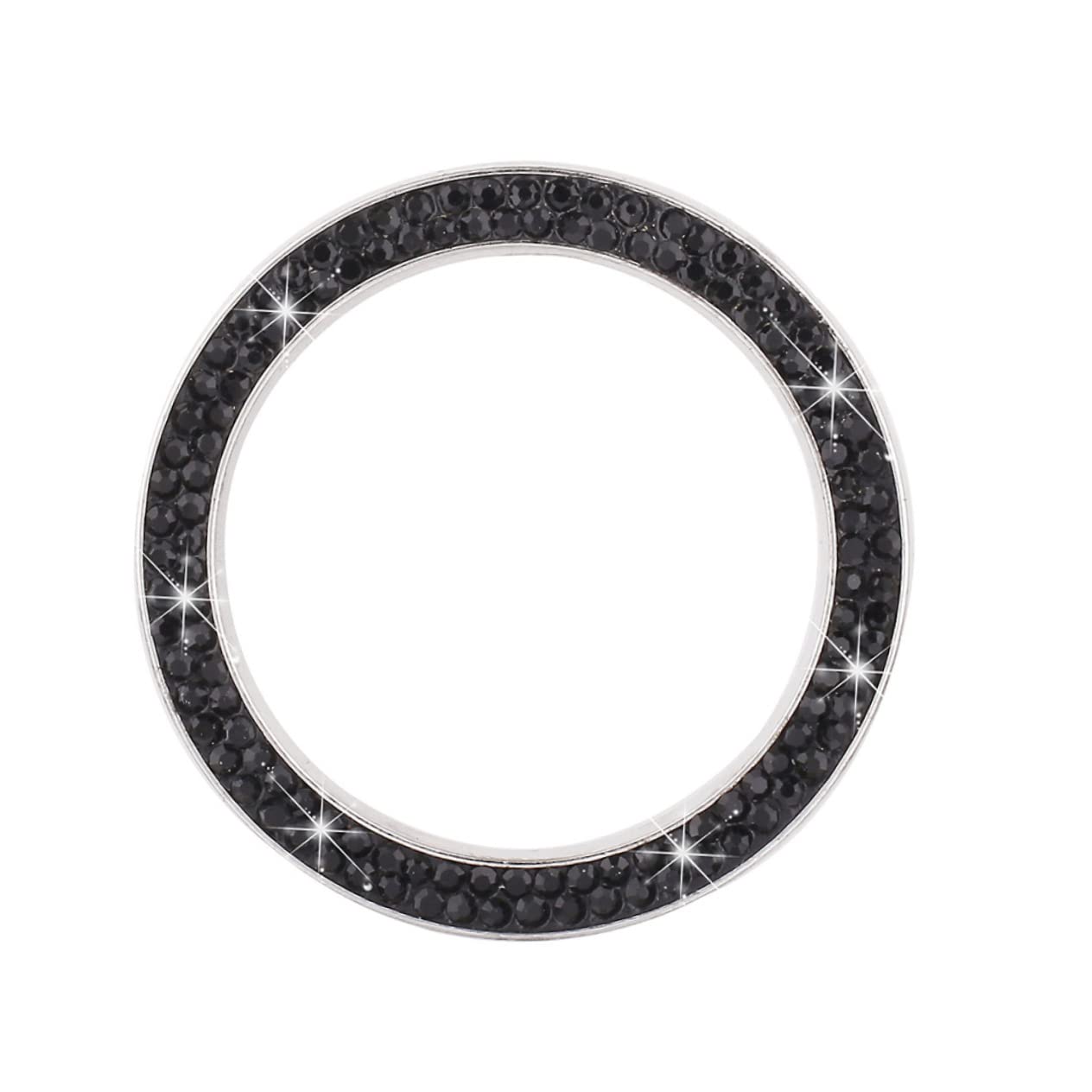 GLEAVI 15stücke Teiliges Set Rhinestone Ventilkappen Und Zündknopf- Auto-Dekoration Schwarz Schützt Vor Wasser Und Langlebiges Material Für Fahrzeuge