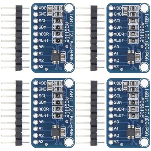 Refrigeradores, Personal Computer WWZMDiB - Convertidor ADS1115 de 16 bits, 16 bytes, 4 canales, I2C IIC analógico a digital ADC PGA para Arduino Raspberry Pi DIY y otros experimentos