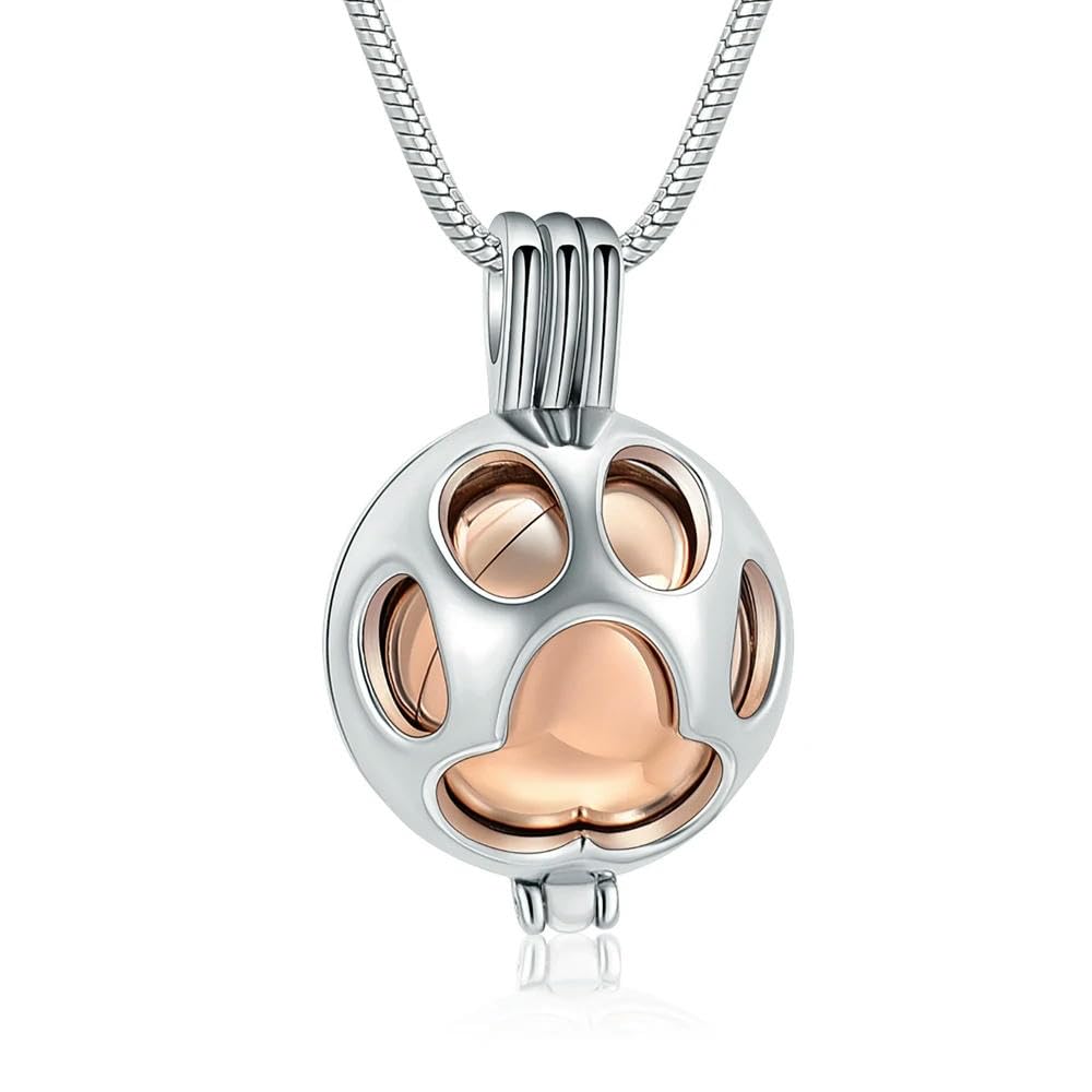 Pendentif Patte de Chat pour cendres en acier inoxydable durable