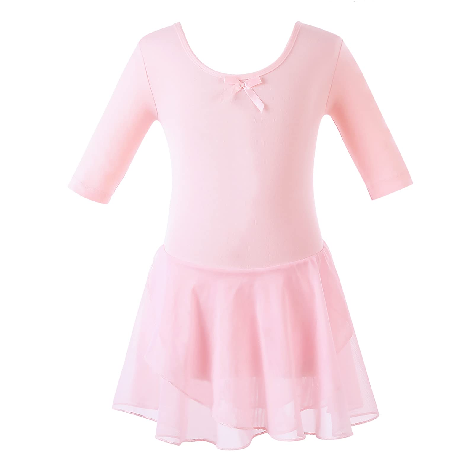 Bezioner Ballettkleidung Mädchen Tanzkleid Kinder Baumwolle Balletttrikot Ballettkleid mit Rock Tütü